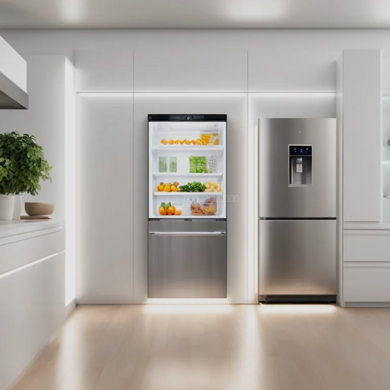 Moderner Kühlschrank mit digitalem Display